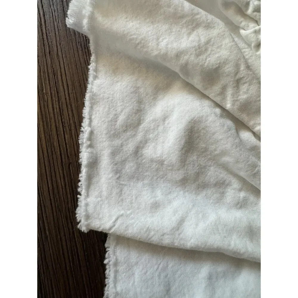 Piu Belle Euro Shams (2) Ruffle Edge Shabby Cottagecore White